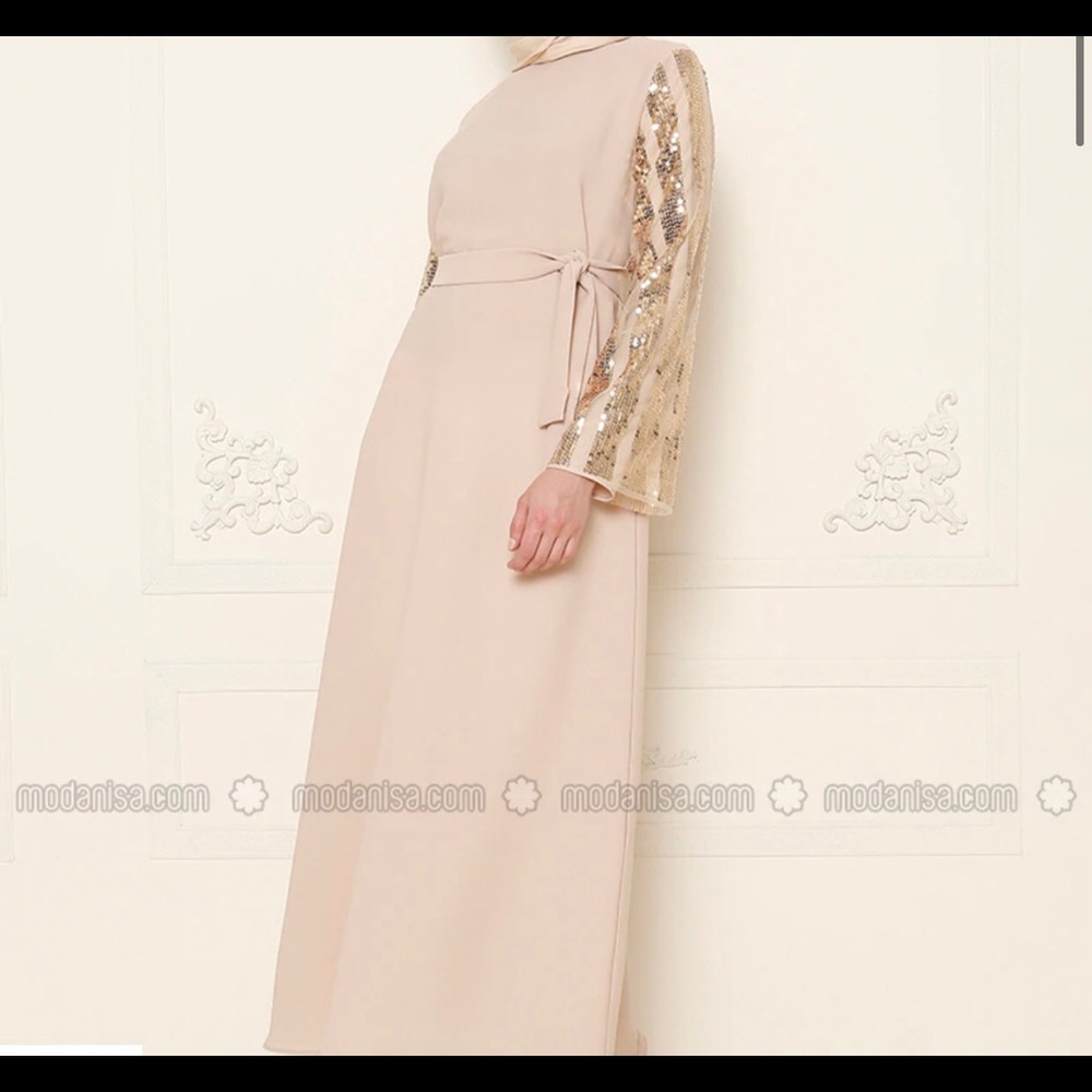 Cream/Beige Maxi Dress - Picture 3 of 4